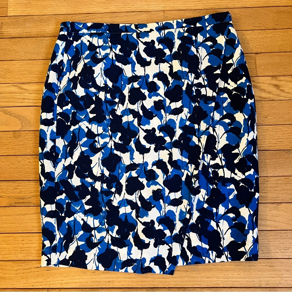 J. Crew Factory Wrap Print Pencil Skirt Size 8
